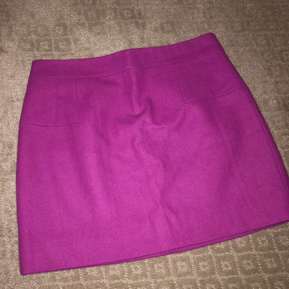 J. Crew Pink Wool Mini Skirt